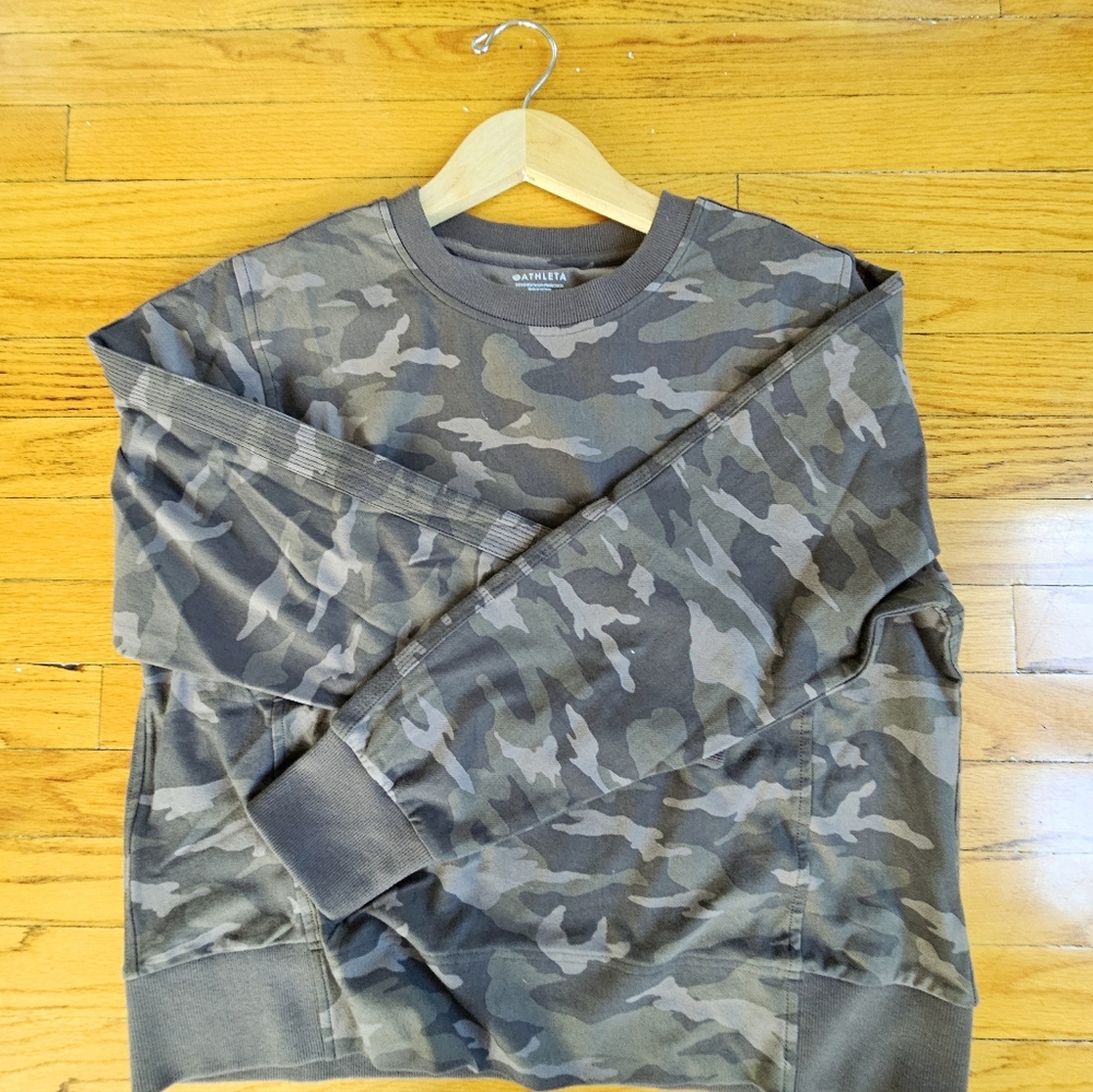 ATHLETA Camo Pullover Sweatshirt